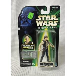 Hasbro Star Wars‎ Commtech Han Solo Action Figure Blaster Pistol Holster NIP